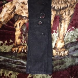Skinny Plaid patched Biker Jeans